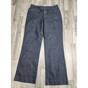 Riders By Lee Pants Womens 12 Medium Blue Wide Leg Casual Flare Stretch Denim